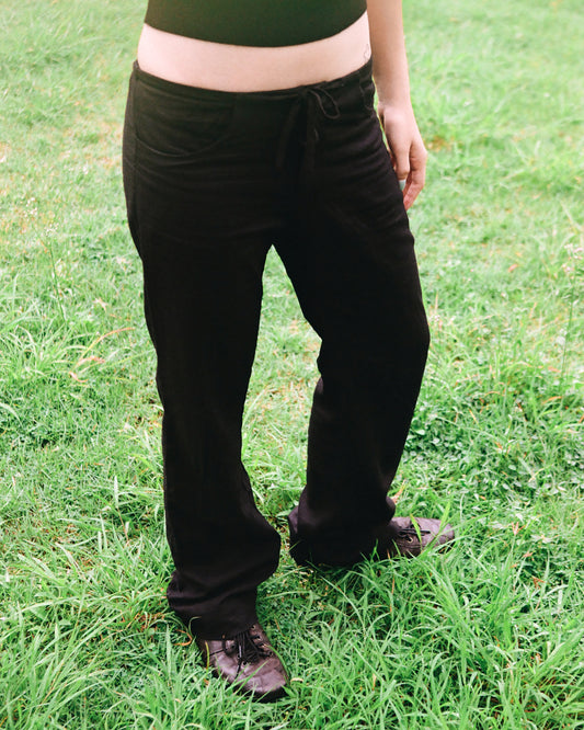 Linen Trousers Black