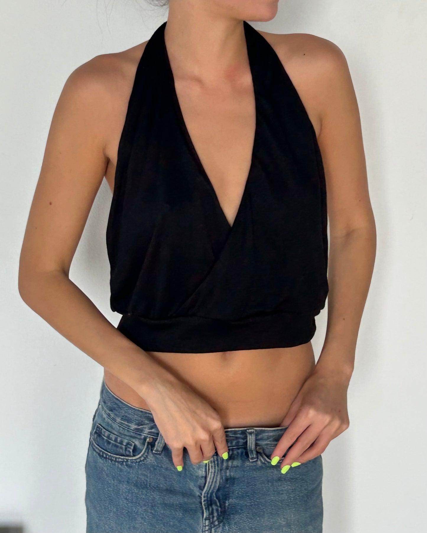 Black Halter Top