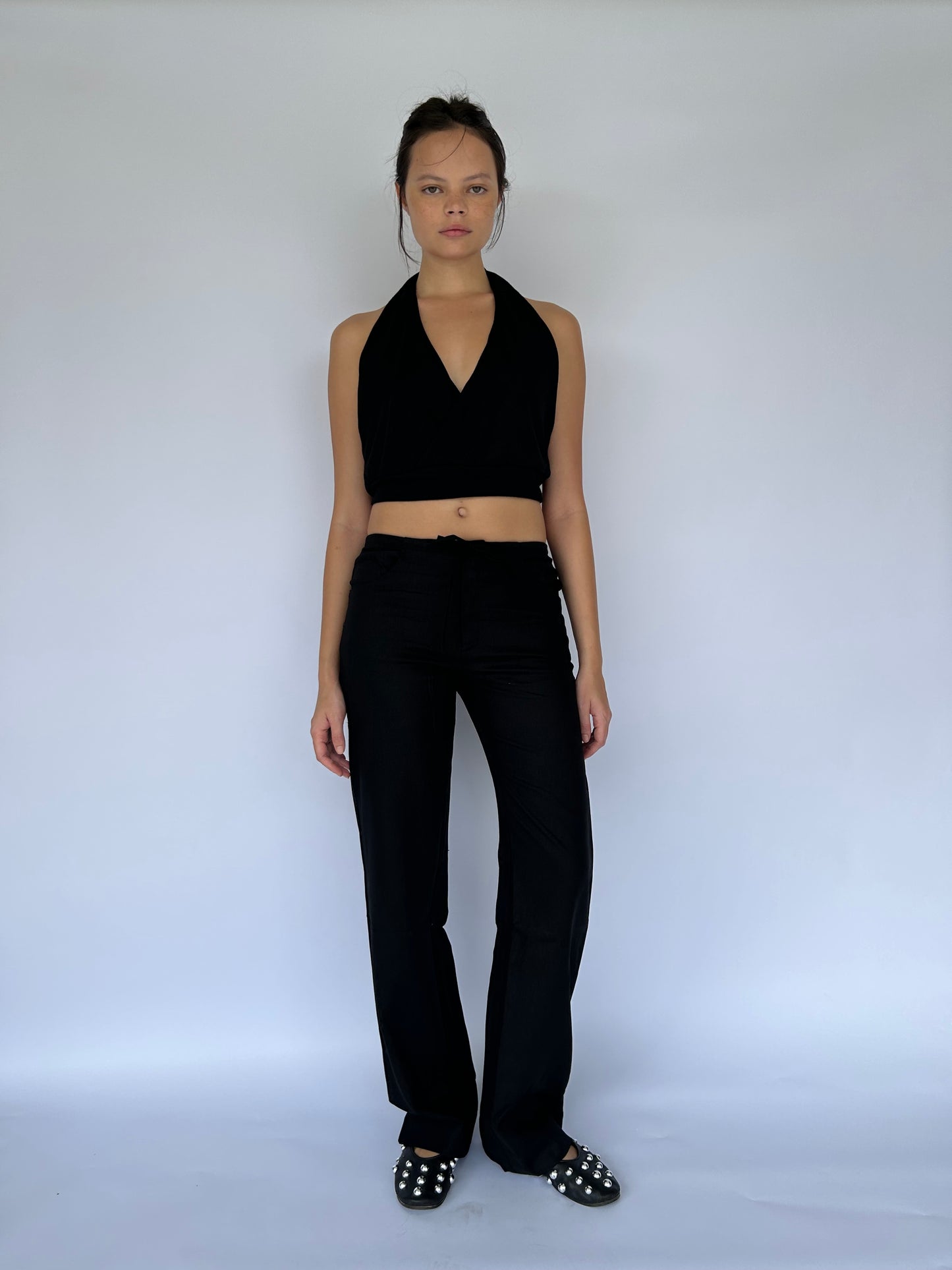 Black Halter Top