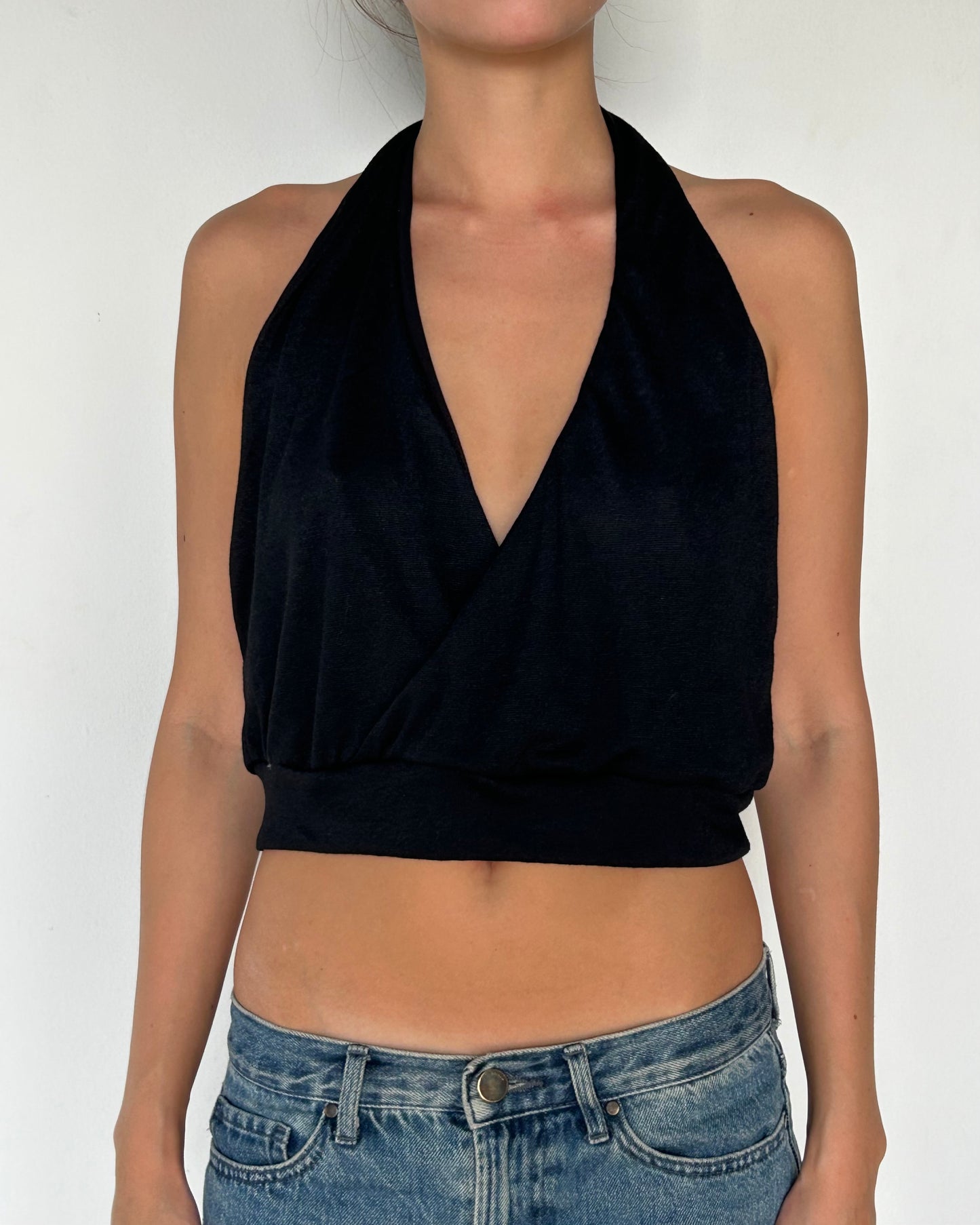 Black Halter Top