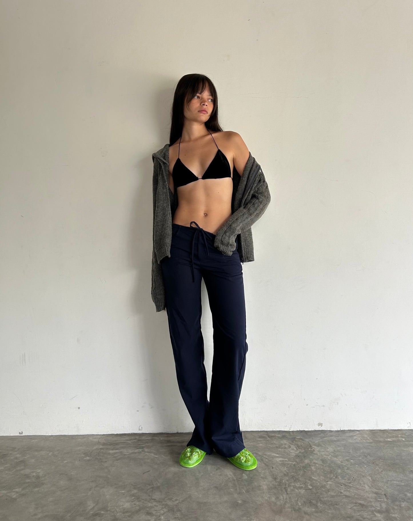 Linen Trousers Navy